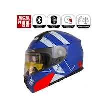M966 V2 Sy76 Motosiklet Kaskı Güneş Vizörlü Çene Açılır Motorcu Kask Çok Renkli