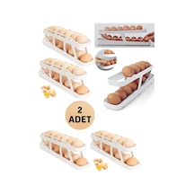 Aveo 2 Adet 2 Katlı Otomatik Buzdolabı Yumurta Standı Yumurtalık Rafı Saklama Buzdolabı Organizer Pl Diğer