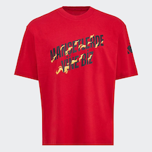 Red Adidas Erkek Günlük T-shirt Manşetlerde Yine Biz Kn2493 KIrmızı