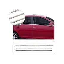 Volkswagen Golf 5 Uyumlu 2004-2009 Krom Cam Çıtası 4 Parça Paslanmaz Çelik