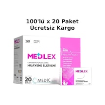 Reflex Medilex Pudrasız Pembe Tpe Eldiveni 100'lü x 20 Kutu