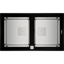Teka Diamond Rs15 2B 86 (Wst Black) Tek Hazne Ve Tek Damlalıklı Cam Eviye - Tek Hazne Ve Tek Damlalıklı Cam Eviye - 115030017
