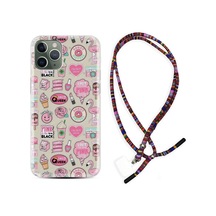 Apple Uyumlu iPhone 11 Pro Kılıf Rasta Boyun Askılı Donut Flamingo 1415