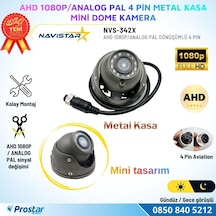 Metal Kasa Ahd 1080p/analog Pal Mini Dome Araç Kamerası 4 Pin Aviation