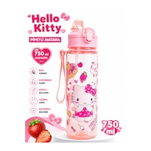 Fenomen Hello Kity Pipetli Matara 750 Ml Büyük Boy Askı Aparatlı Çantanın En Şirin Eşyası Hello Kity Matara Pembe