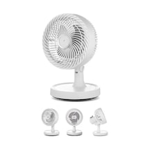 Mey İthalat Sessiz Çalışan Mini Masaüstü Fan 2 Kademeli Otomatik Salınımlı