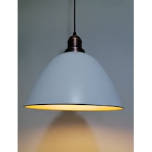 Riolight Retro Beyaz Içi Gold Tekli Metal Sarkıt Çap:28Cm (538289447)