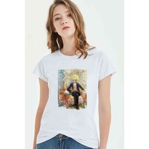 Anime One Piece King Baskılı Beyaz Kadın Tshirt