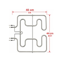 1300w Ankastre Fırın Alt Isıtıcı Rezistans 40 Cm En, 44 Cm Boy Gri