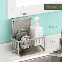 Reedark Çelik Paslanmaz Mutfak Sünger & Mendil Kurutma Rakusu, Su Akışlı Tasarım, Çok Amaçlı Ev Gereci, Kaymazsız Ayaklı Depolama Ünitesi Diğer