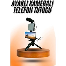 Zengemtx Telefon Tutucu Mini Mikrofonlu Tripod Vlog Çekim Video