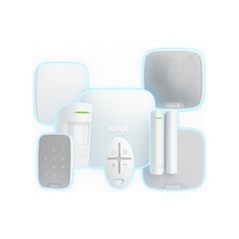 Hub Kit Kablosuz Alarm Seti Duman Isı Co Karbonmonoksit Dedektörü Keypad Dış Siren Dahil Beyaz