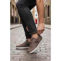 Fort 0226 Dks Keten Rahat Hafif Sneaker Erkek Ayakkabı Vizon