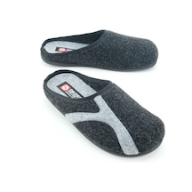 Gezer Kışlık Erkek Pu Alt Taban Çıkarılabilir İç Tabanlıklı Keçe Ev Bahçe Terlik Antrasit