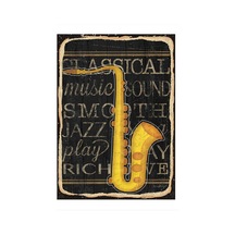 Bedeko Klasik Jazz Müziği Art Mdf Poster