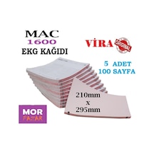 Mac 1600 Ekg Cihazı Kağıdı 210mm X 295mm Z Katlama A4 -5 Adet 100 Sayfa