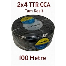 Yeşim Kablo 2x4 Ttr Cca Siyah Renk Kablo 100 Metre Alüminyum