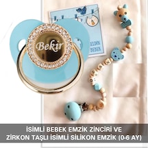Sahi Aksesuar İsimli Bebek Emzik Zinciri ve İsimli Bebek Silikon Emzik BEZYI273 Pembe