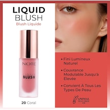 Cosmetics Liquid Blush Nemlendirici Etkili Likit Allık - 20 Coral