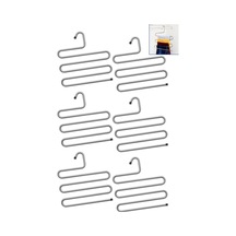 Pantolon Askısı Metal Askı Kravat Eşarp Askısı 6lı Set Beyaz