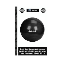 Özel Seri Form Antrenman Kardiyo Plt-65 Poşetli Plates Topu Pompasız Siyah 65 Cm