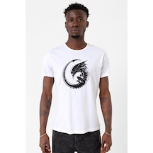 Allien Xenomorph Beyaz Erkek Bisikletyaka Tshirt Çok Renkli