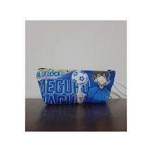 Owl Bag Blue Lock - Meguru Bachira Desenli Kalemlik - Makyaj Çantası Diğer