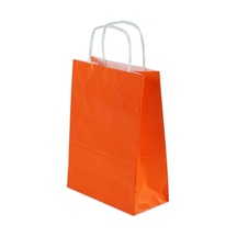 Kraft Turuncu Çanta 25X12X31 ( 25 Adet ) ( Kağıt Poşet Çanta )