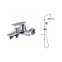 Gpd Tepe Duş Seti + Banyo Bataryası Provido MBB155-DST19-3 Krom