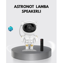 Astronot Şekilli Samsung Uyumlu Galaxy Projeksiyon Lambası Nebula Efektli Dekoratif Lamba