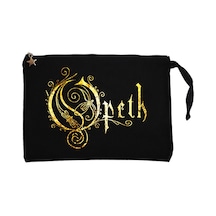 Opeth Logo Classic Siyah Clutch Astarlı Cüzdan / El Çantası Siyah