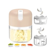 Elektrikli Mutfak Robotu 250ml - Sarımsak Baharat Sebze Kırıcı, 304 Paslanmaz Çelik Bıçak, Usb Şarjlı, Hızlı Doğrama Ve Kolay Temizlik Diğer Diğer