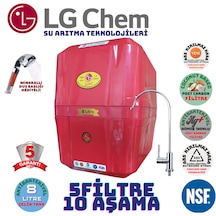 Lg Chem Cool Kırmızı 8 Litre 5 Filre 10 Aşama Su Arıtma Cihazı