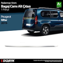 S-dizayn Peugeot Rifter Krom Bagaj Camı Alt Çıtası 2019 Üzeri