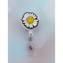 Sevimli Papatya Silikon Yoyo Yaka Kartlığı Yatay Dikey Kart Koruyucu