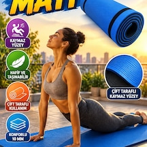 10 Mm Fitness Ve Kamp Matı Çift Taraflı Kaymaz Yüzey, Hafif Ve Taşınabilir Çok Renkli