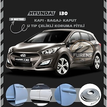 Hyundai İ30 Oto Araç Kapı Koruma Fitili 5 Metre Parlak Gri Renk