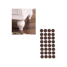 Koyu Kahve Yuvarlak Keçe 24 Mm 2 Paket Yapışkanlı Ayak Keçesi Ze