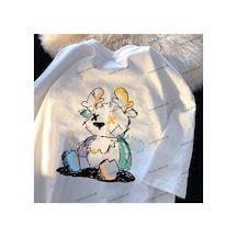 Y2k Unisex Harajuka Anime Retro Kawai Kuromi T-shirt Kod Rertr Tarzsokak 6697 Beyaz