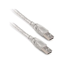Usb Erkek Erkek 5 Metre Şeffaf Kablo