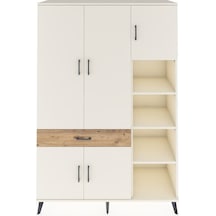 Hyperion Dolap 10 Raflı Tek Çekmeceli 5 Kapaklı 132x44x195 Aytaşı-aytaşı/çam Aytası/atlas Çam