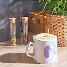 Minimalist Tasarımlı Porselen Kahve Kupası Kupa Bardak Acı Kahve
