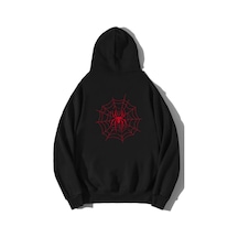 Brz Collection Unisex Oversize Spider Hoodie-siyah Siyah