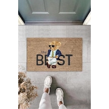 Dijital The Best Ayıcık Bej Kapı Paspası Dış Mekan Paspas K-3180 Renkli
