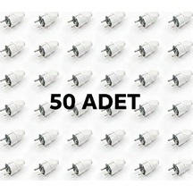 Erkek Fiş 50 Adet Topraklı Yüksek Dayanımlı Beyaz 1