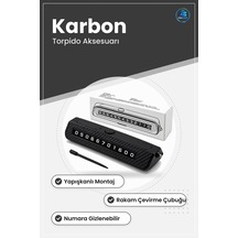 Torpido Aksesuar Araç Park Telefon Numaratörü Karbon Fiber Görünü