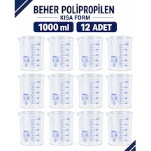 Beher Polipropilen - Kısa Form 1000 Ml 12 Adet