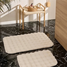 Karaca Home Bubble Banyo Paspas Seti Beyaz