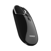 Everest Sm-620 2in1 Bluetooth+2,4ghz Şarjlı Metalik Süper Sessiz Mobil-tv-pc Destekli Kablosuz Mouse Siyah