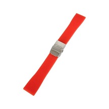 Kırmızı 1. Kalite Kauçuk Silikon Saat Kordonu 20Mm Slikon Kayış 2